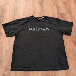 Y2K Nautica Competition Men's XL Shirt Spellout Boat Skater VTG